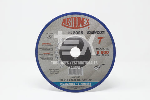 Disco corte Austromex 2025 7" Cónico